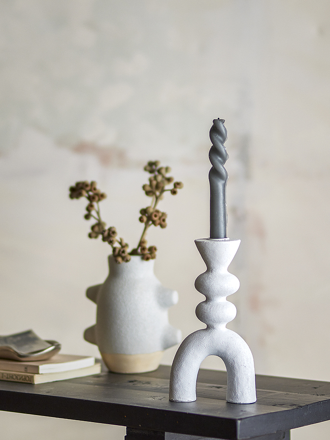 Syra Κηροπήγιο για κλασικό κερί, 21 cm, λευκό