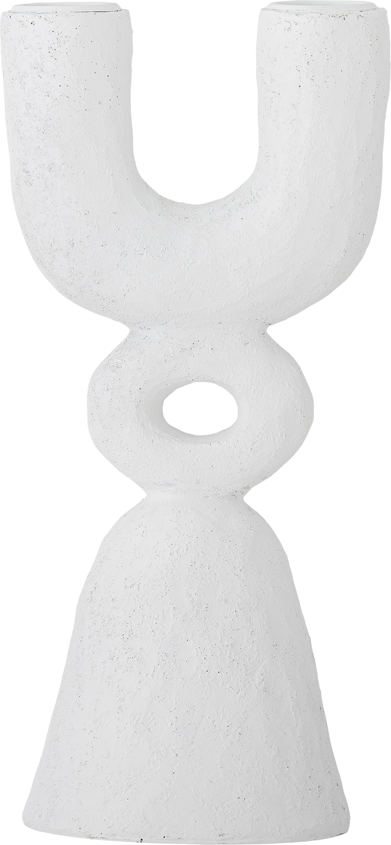 Syra Klassischer Kerzenhalter 22 cm weiß doppelt