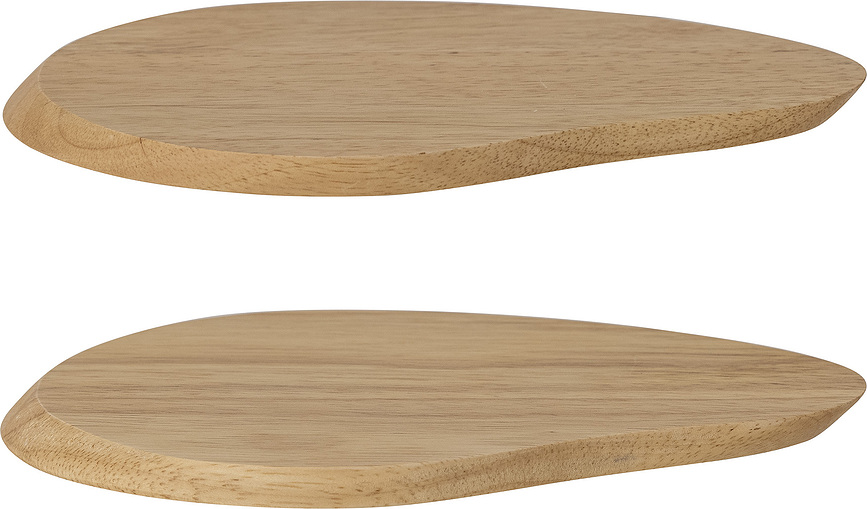 Tablas de cortar de madera de caucho Gong, 23,5 cm, 2 unidades