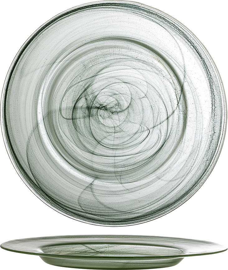 Talerze dekoracyjne Amelie 33 cm zielone 4 szt.