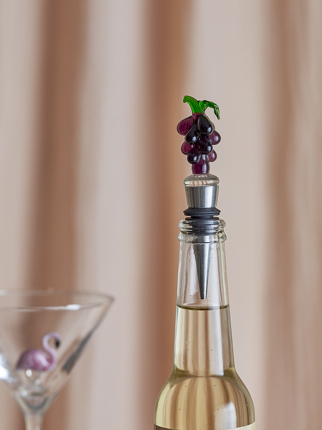 Tapón para Vino Lynn, diseño racimo de uvas