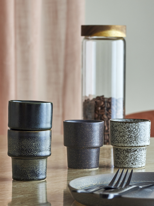 Tasses à espresso Ewan 75 ml, couleurs terre, lot de 4