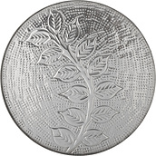 Tavă decorativă Leila 30 cm argintie din metal