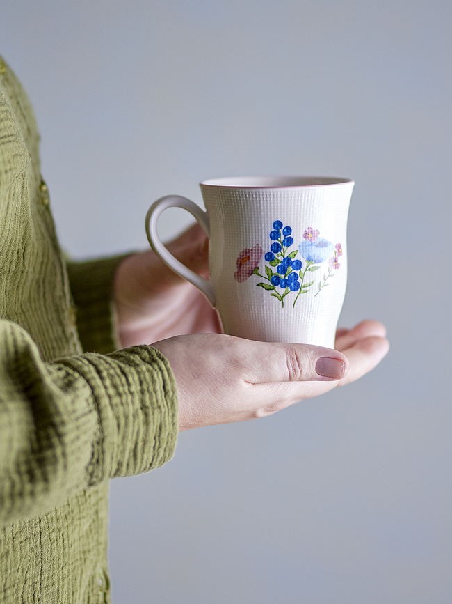 Taza Dorothy 310 ml, blanco y azul
