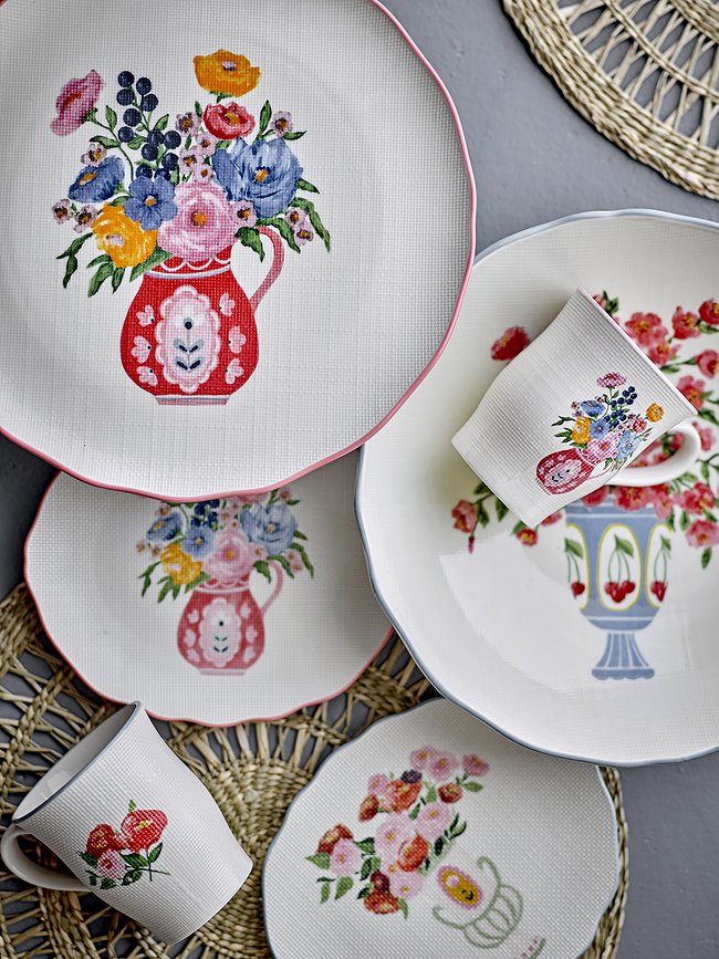 Taza Dorothy 310 ml, blanco y azul