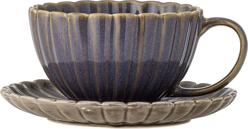 Taza Latina, 220 ml, violeta, con platillo