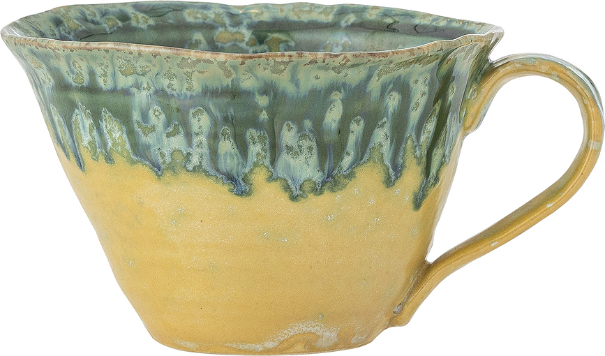 Taza Milani 250 ml, verde y amarilla