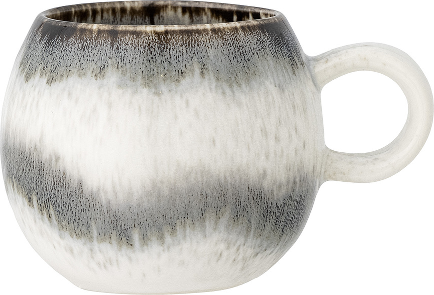 Taza Paula, blanco y gris