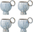 Tazas Avonlea, 250 ml, azules, 4 unidades