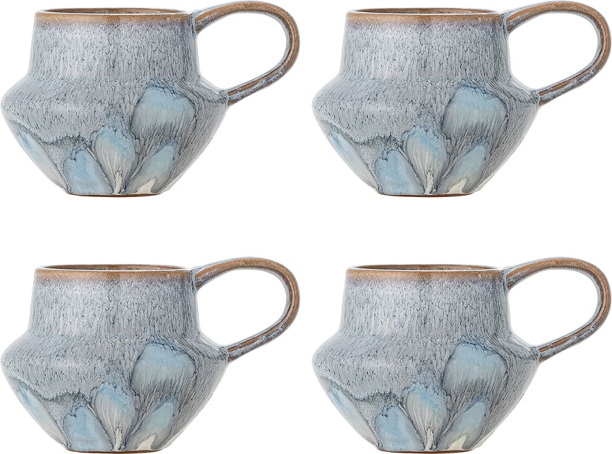 Tazas Bessie, 300 ml, azules, 4 unidades