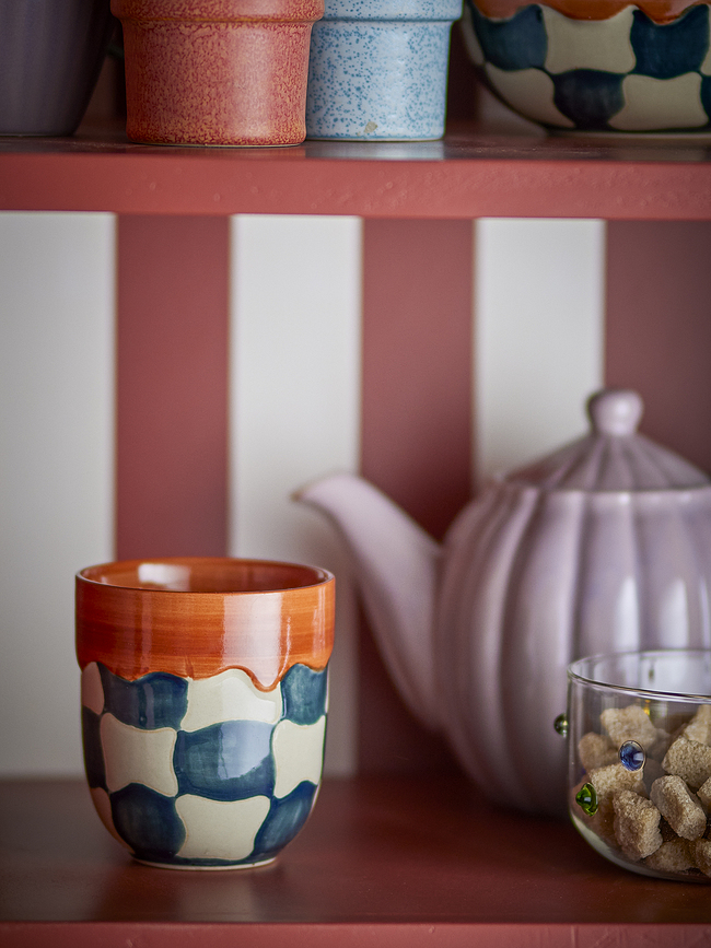 Tazas Check 375 ml, 4 unidades