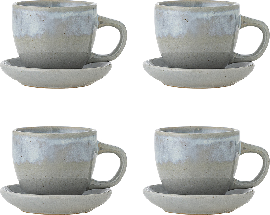 Tazas con platillos Brenta, 185 ml, 4 unidades