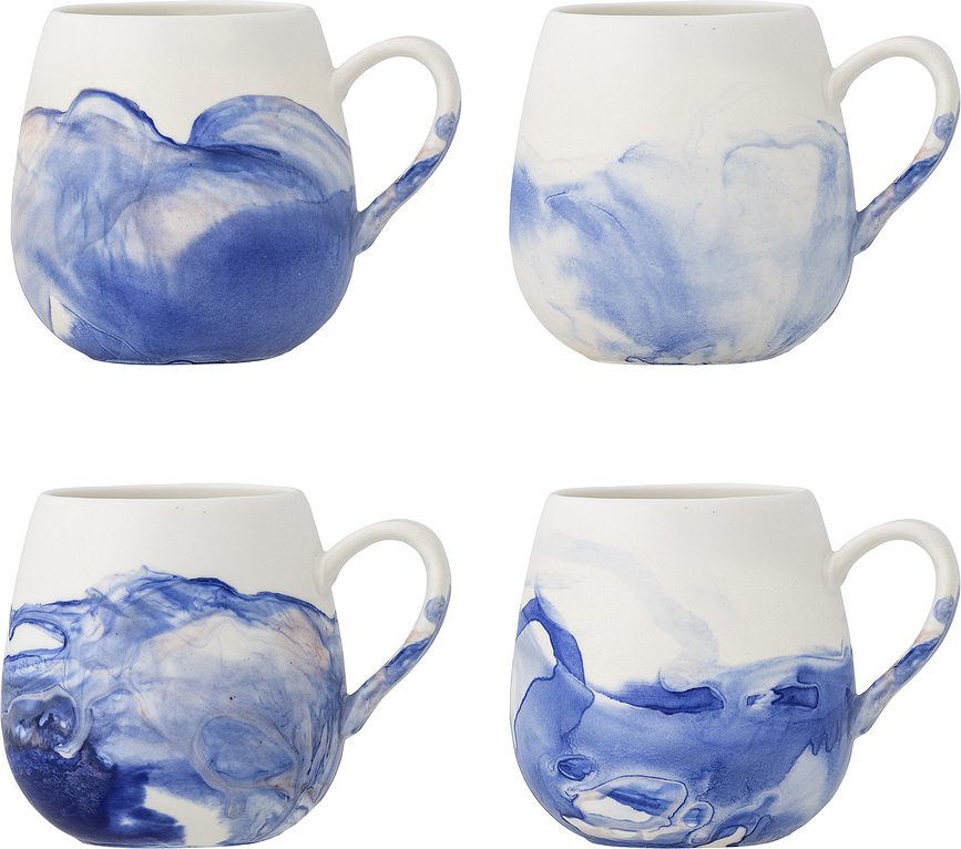 Tazas Lyre, 250 ml, azules, Pack de 4 unidades