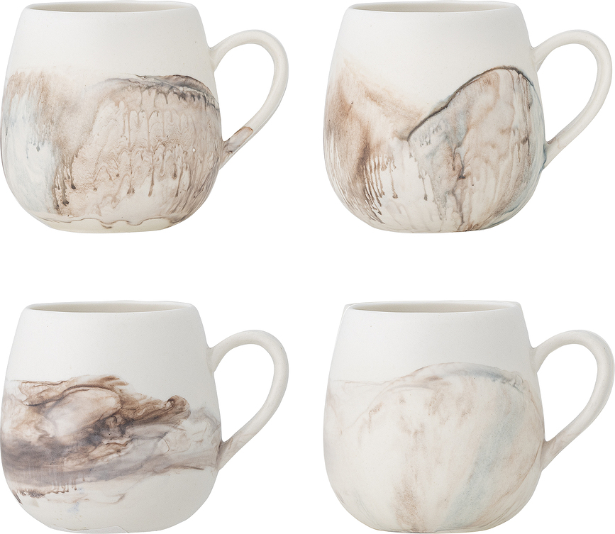 Tazas Lyre, 250 ml, beige, 4 unidades