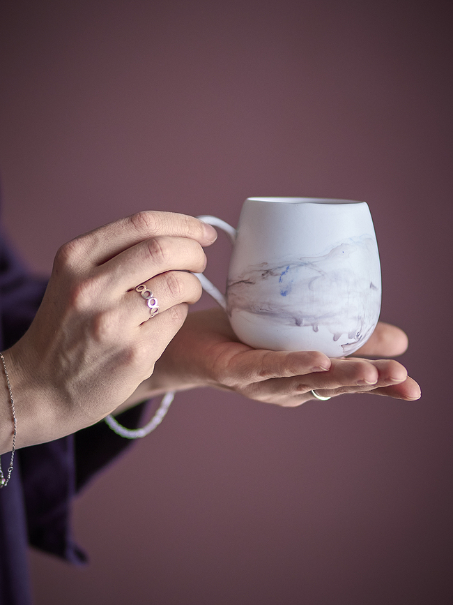 Tazas Lyre, 250 ml, azules, Pack de 4 unidades