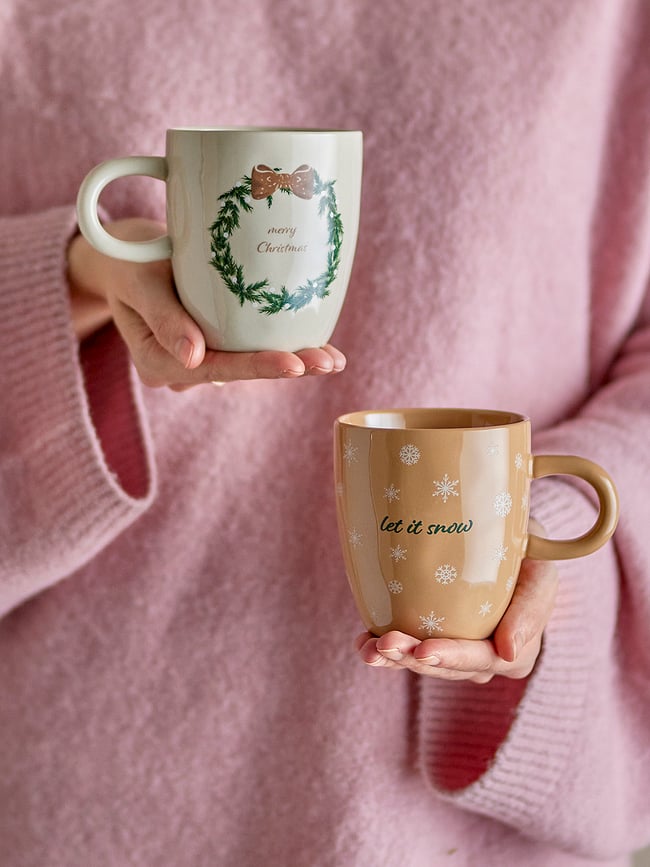 Tazas navideñas Jolina, 400 ml, Pack de 2