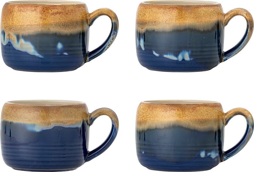 Tazas Sheen, 400 ml, amarillo y azul, 4 unidades