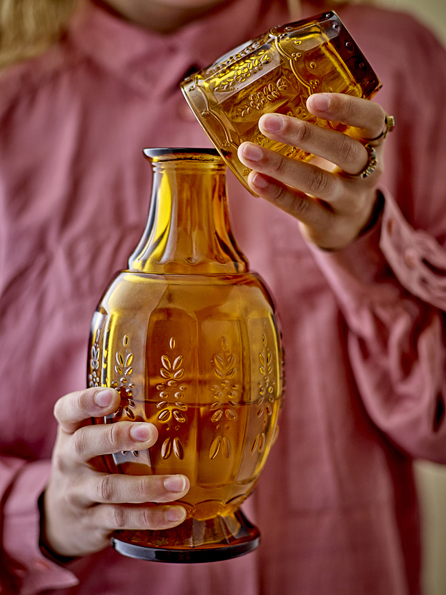 Theon Set Carafe et Verre, 1,1 L, jaune, Set 2 pièces