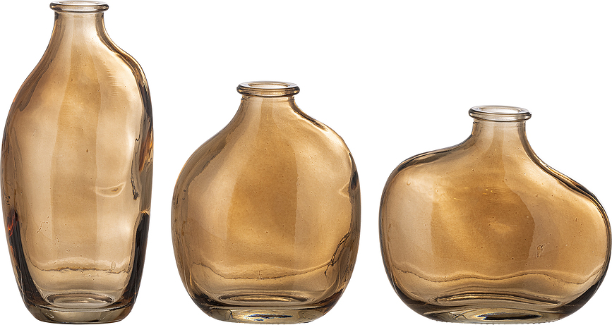 Tilia Vases, bruns, Lot de 3
