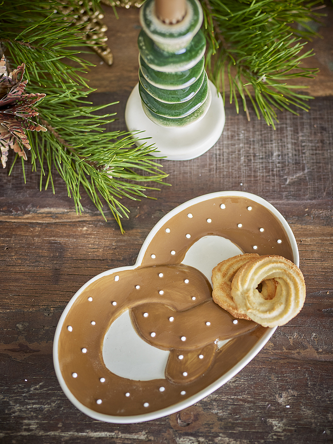 Treats Plat de Présentation, motif bretzel, 23,5 cm