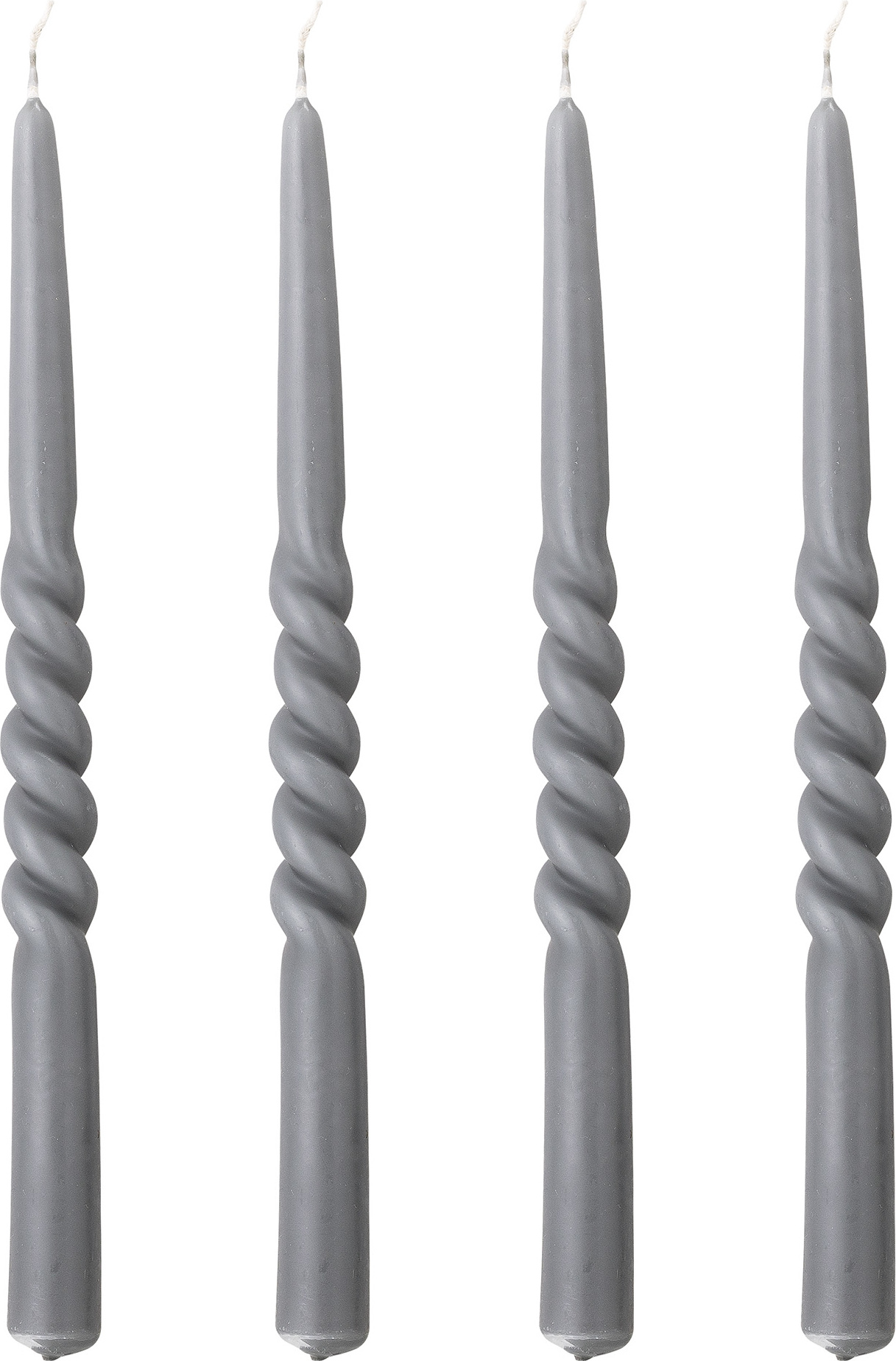Twist Kerzen grau 4 St.