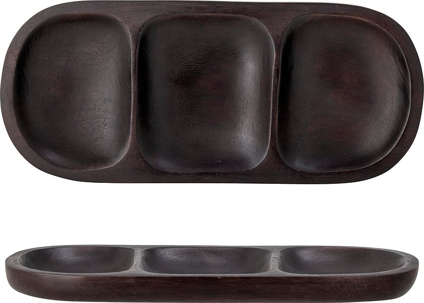 Vasilia Pladanj za posluživanje 35 cm crni drvo manga