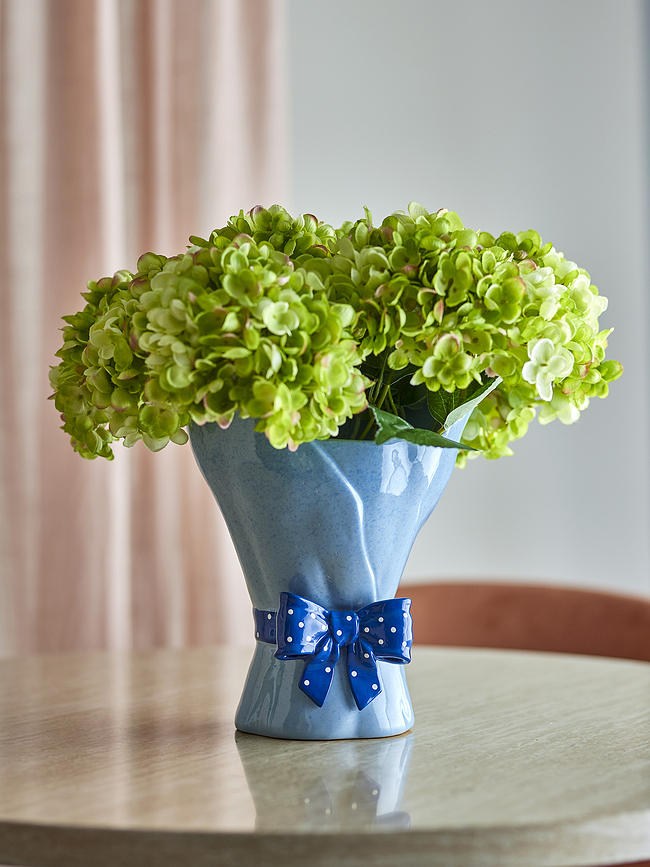 Vaso in gres Belivia 28,5 cm, blu