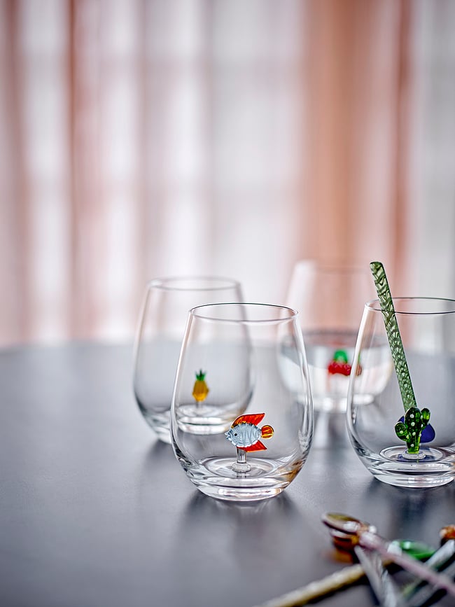 Vaso Misa, 560 ml, con diseño de cactus