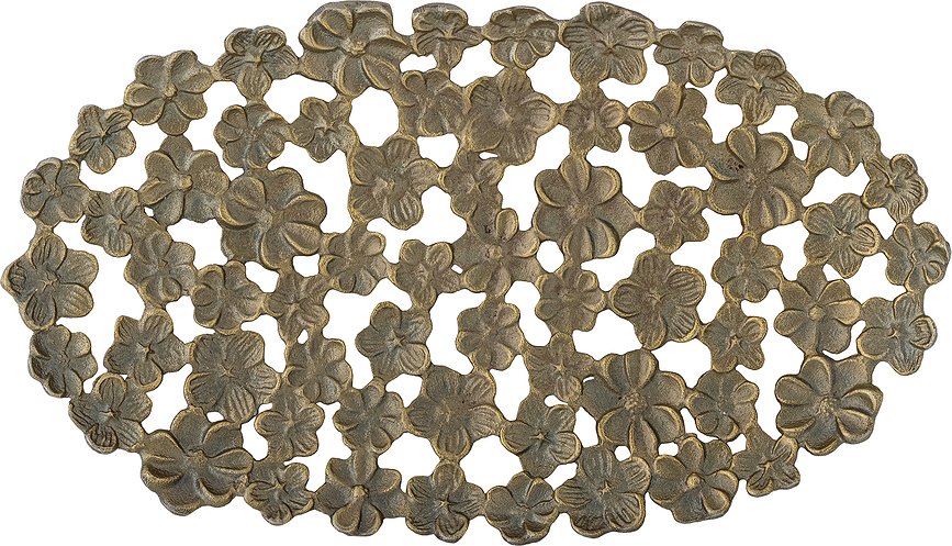 Vassoio decorativo Micha 43,5 x 25 cm di colore oro