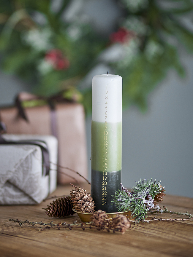 Vela de Adviento Dip Dye, verde