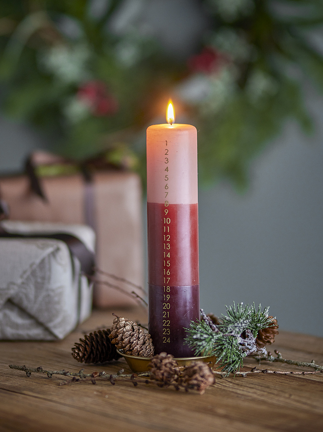 Vela de Adviento Dip Dye, verde