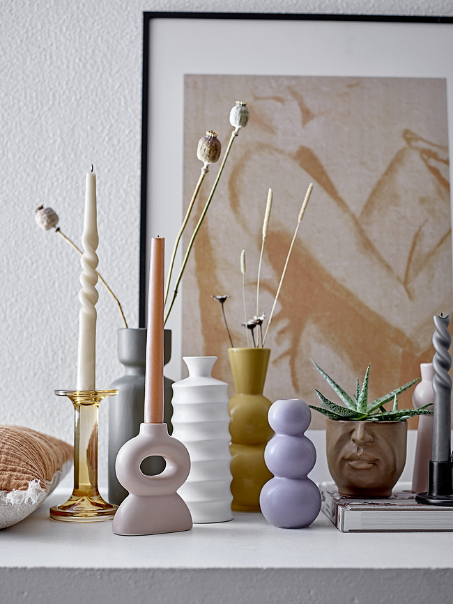 Velas Twist, grises, 4 unidades