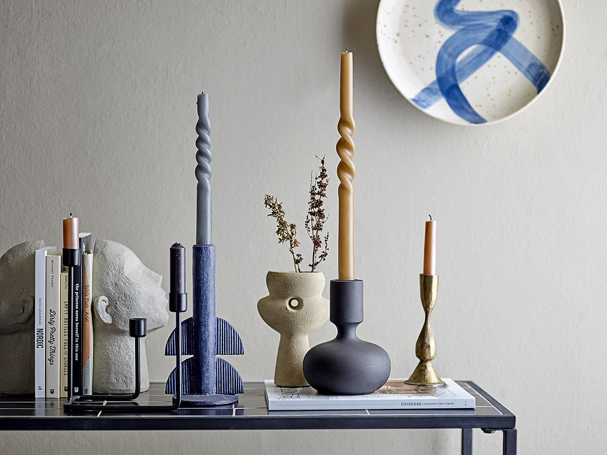 Velas Twist, marrones, 2 unidades