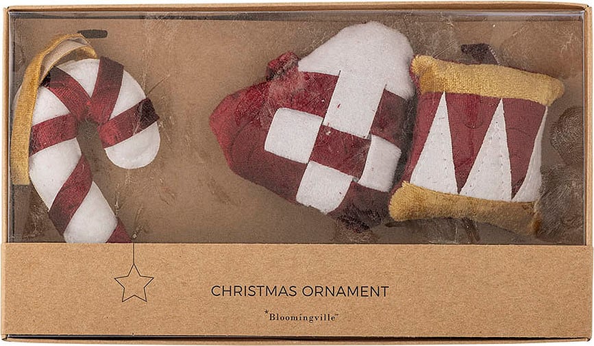 Velua Dekoracije božićne 3 kom.