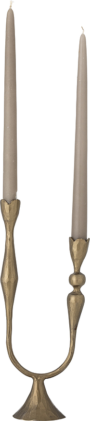 Vesc dobbelt lysestage 30,5 cm, messing