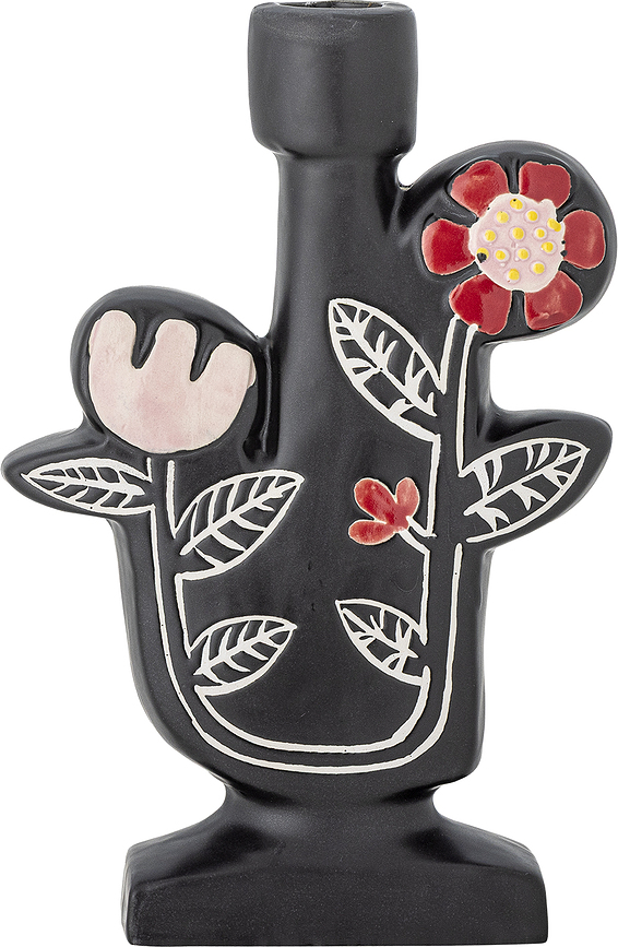 Vivielle lysestage til klassisk stearinlys, sort