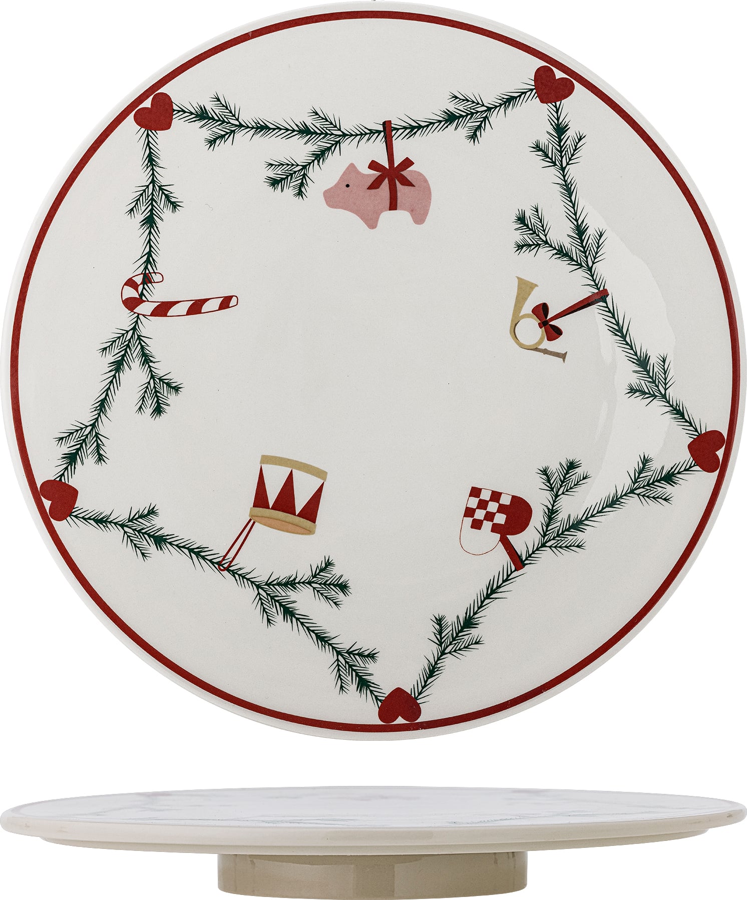 Yule Drehbare Servierplatte 35 cm, naturfarben