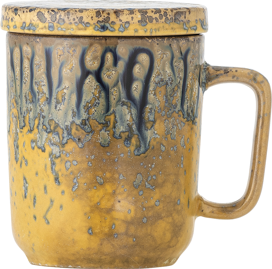 Yuma Tasse avec infuseur et couvercle, 250 ml, jaune