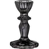 Žvakidė klasikinei žvakei Litus stiklinis juodos spalvos 10,5 cm