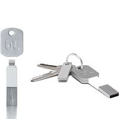 Breloczek do kluczy z ładowarką USB Kii Lightning biała