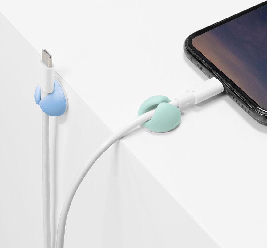 Cable Drop Mini Ombre Οργανωτές Καλωδίων, ροζ, 9 τμχ