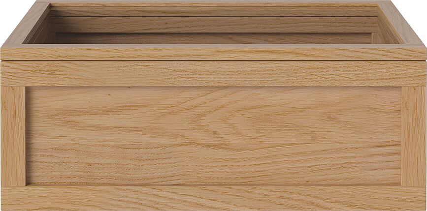 Caja de Almacenaje de madera Norie, con tapa de cristal