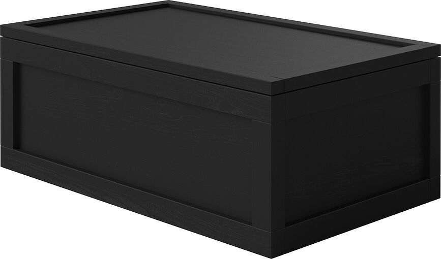 Caja de madera Norie, acabado roble negro