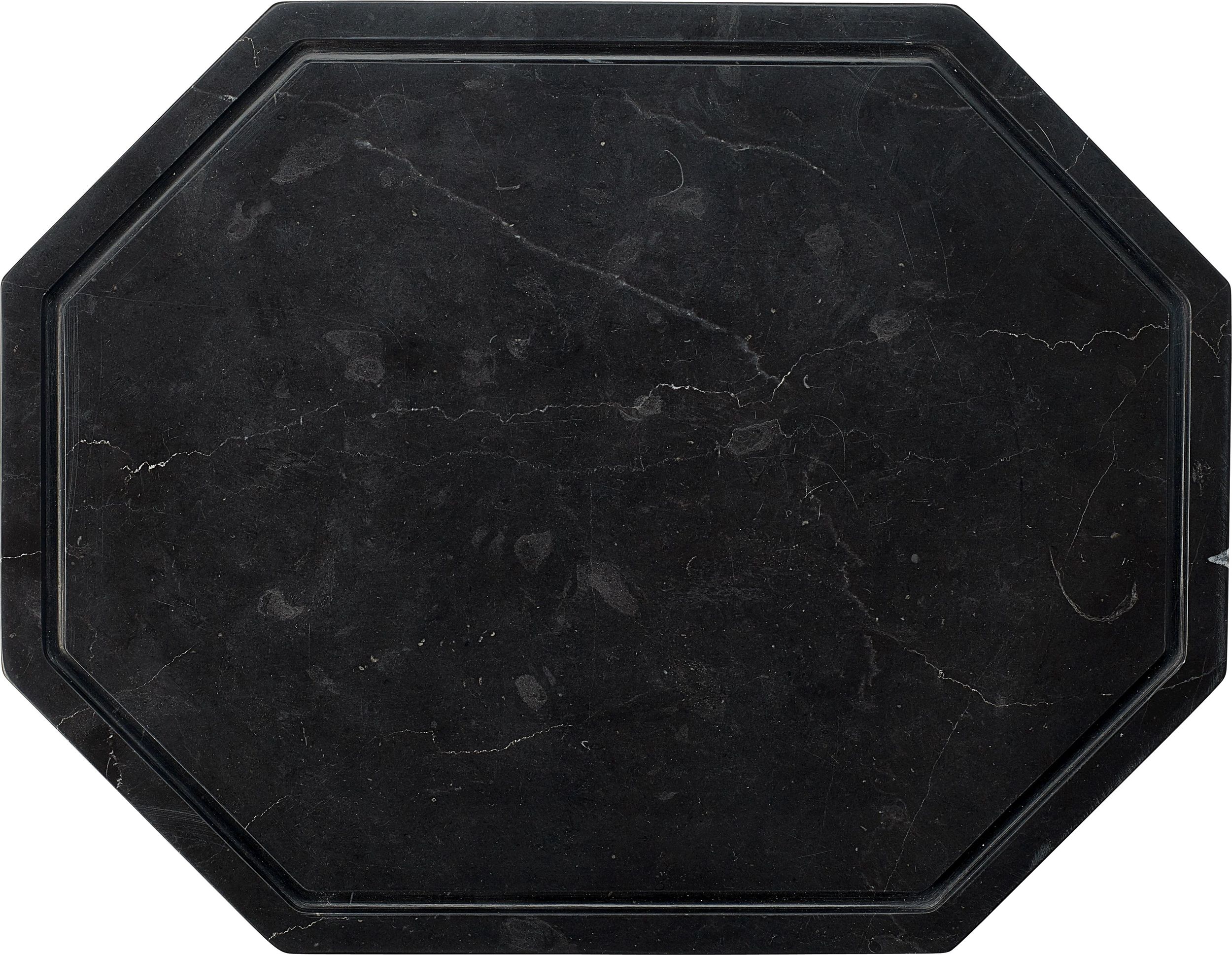 Deska do krojenia Octagon 32,5 cm czarna marmurowa