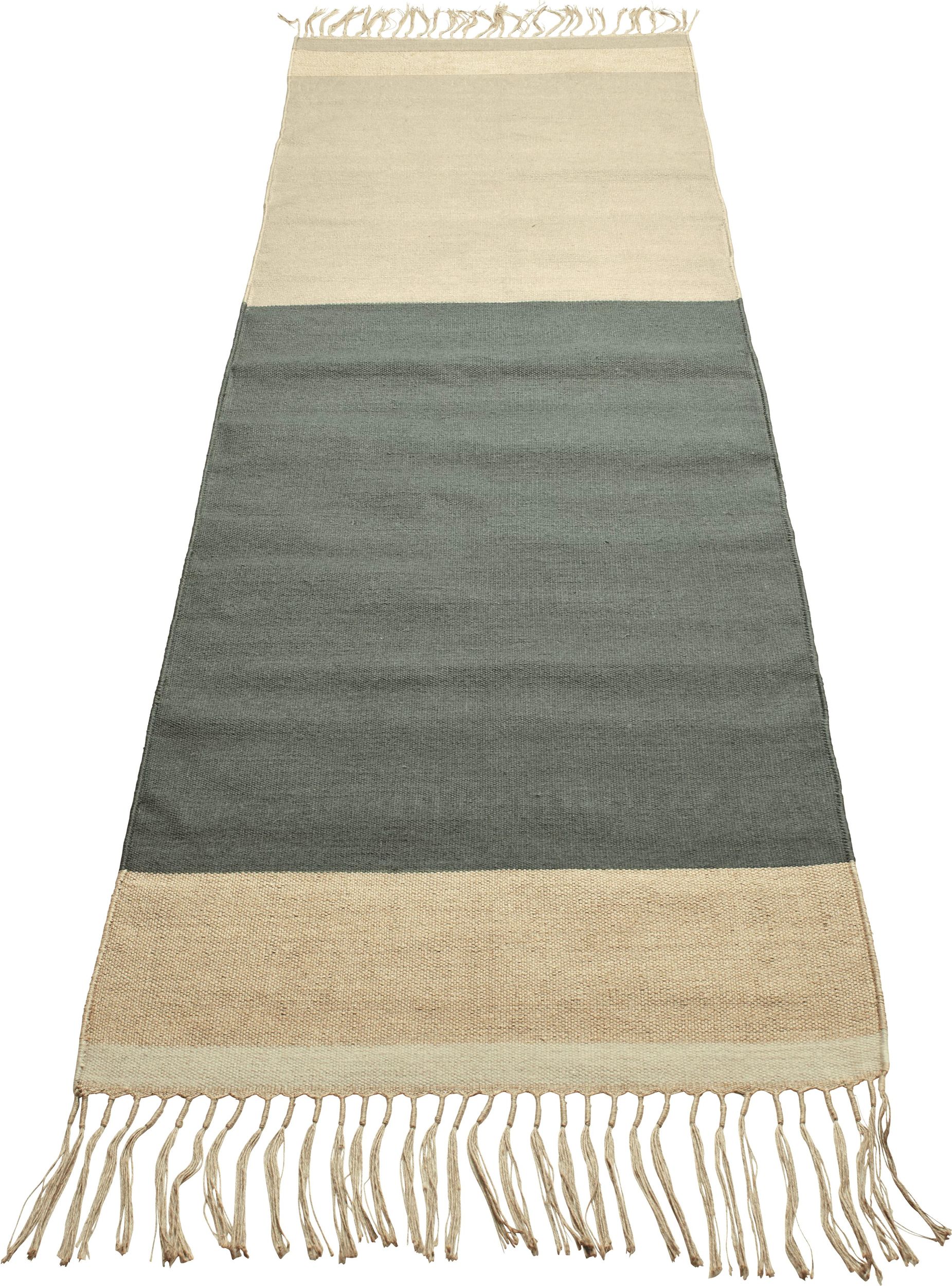 Dywan Leyton 80 x 250 cm beżowo-zielony