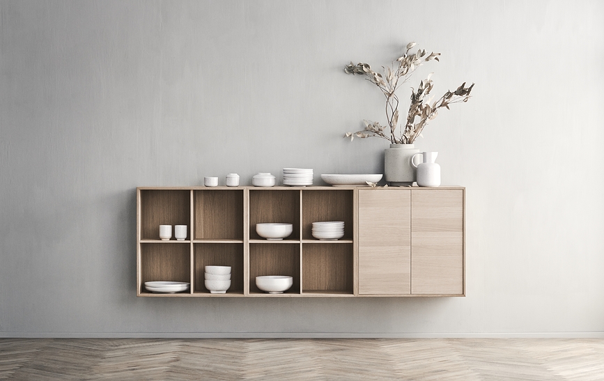 Forma Plat de Service 24 x 40 cm, blanc et sable