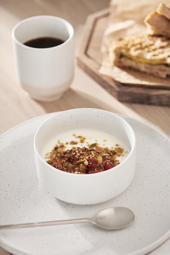 Forma Skodelice, 330 ml, belo-peščene, 2 kosa