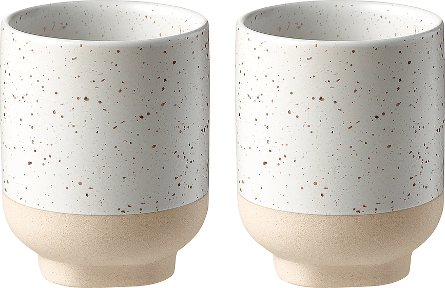 Forma Tasses 330 ml, blanches et sable, Lot de 2