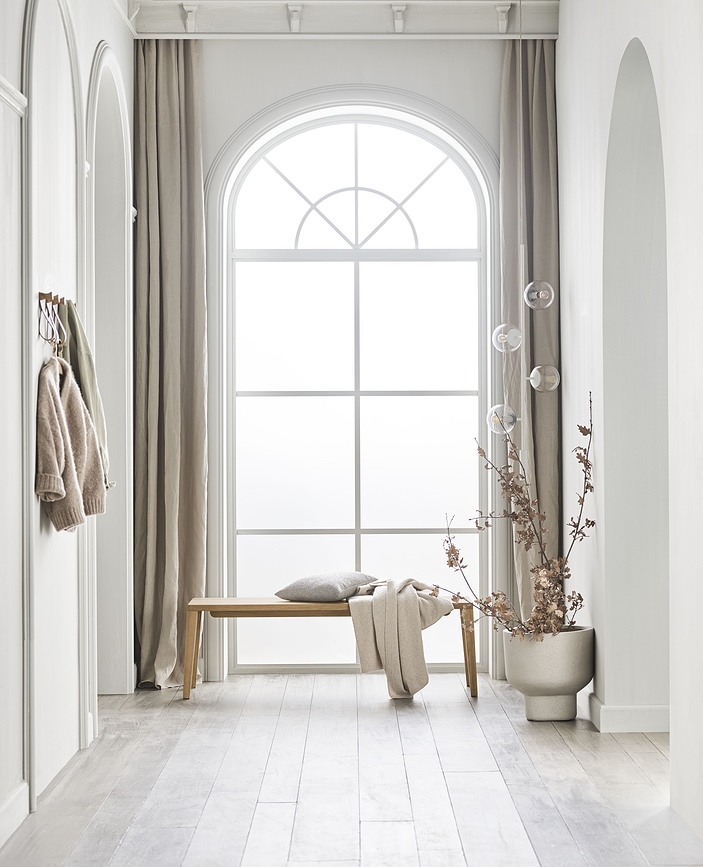 Gancho de pared Trapeze, de roble natural