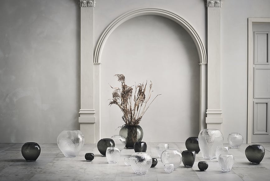 Jarrón Bramble, 37 cm, ahumado